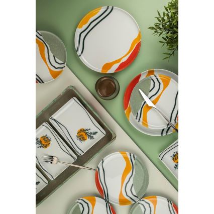 Juego de vajilla 18 piezas multicolor/porcelana