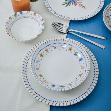 Juego de vajilla 18 piezas multicolor/porcelana