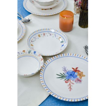 Juego de vajilla 18 piezas multicolor/porcelana