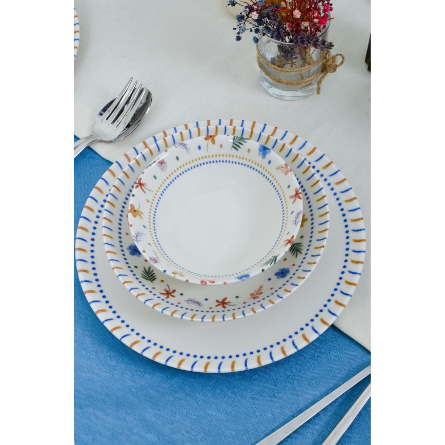 Juego de vajilla 18 piezas multicolor/porcelana
