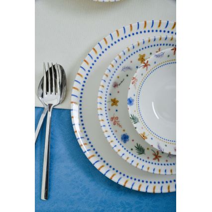 Juego de vajilla 18 piezas multicolor/porcelana