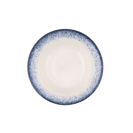 Juego de vajilla 24 piezas blanco/azul/porcelana