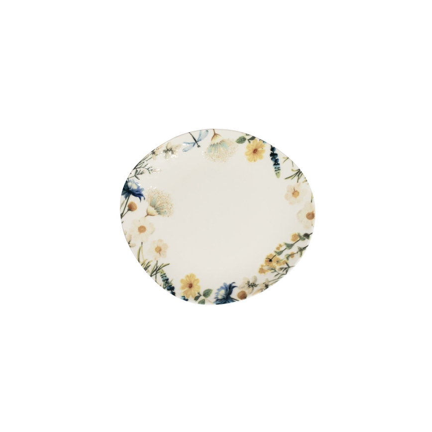 Juego de vajilla 24 piezas multicolor/marrón/porcelana