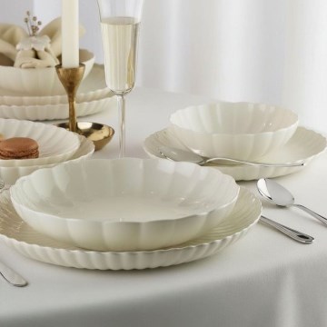 Juego de vajilla 52 piezas blanco/porcelana