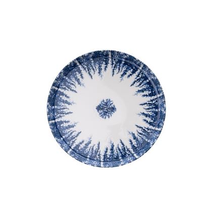 Juego de vajilla de 12 piezas blanca/azul/porcelana