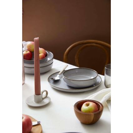 Juego de vajilla de 12 piezas gris/porcelana