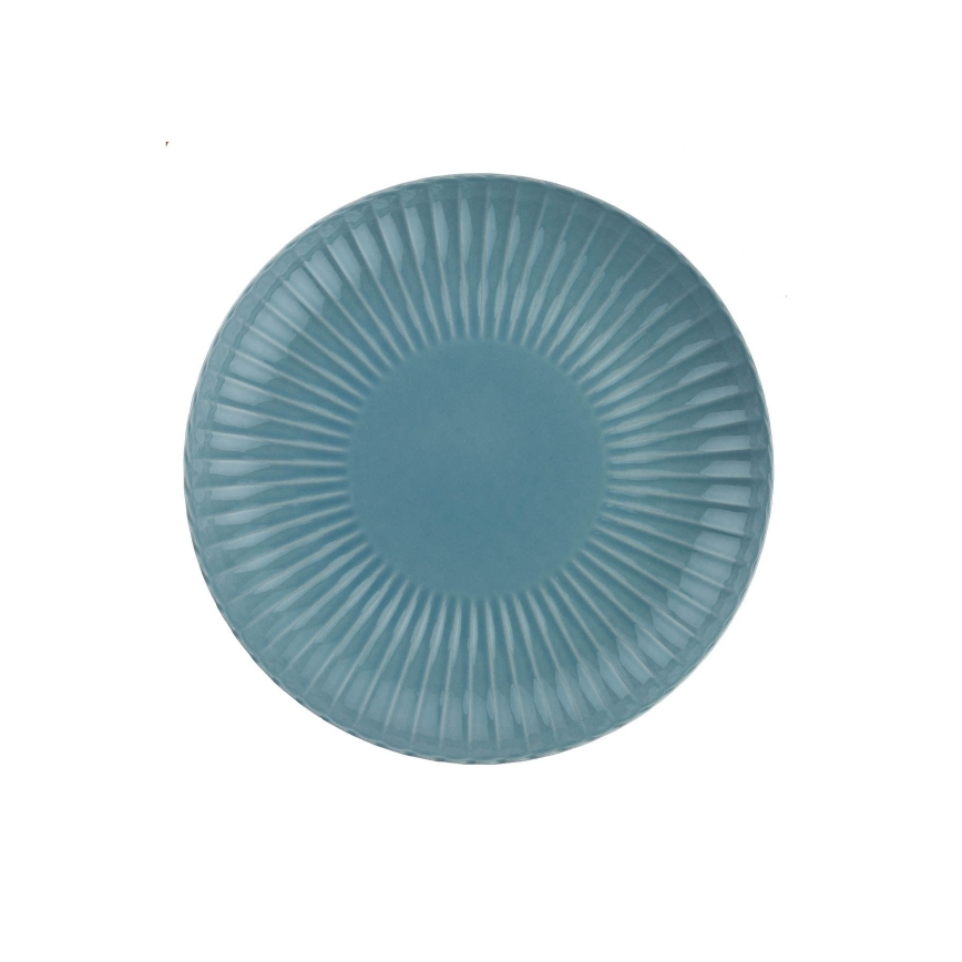 Juego de vajilla de 18 piezas azul/porcelana