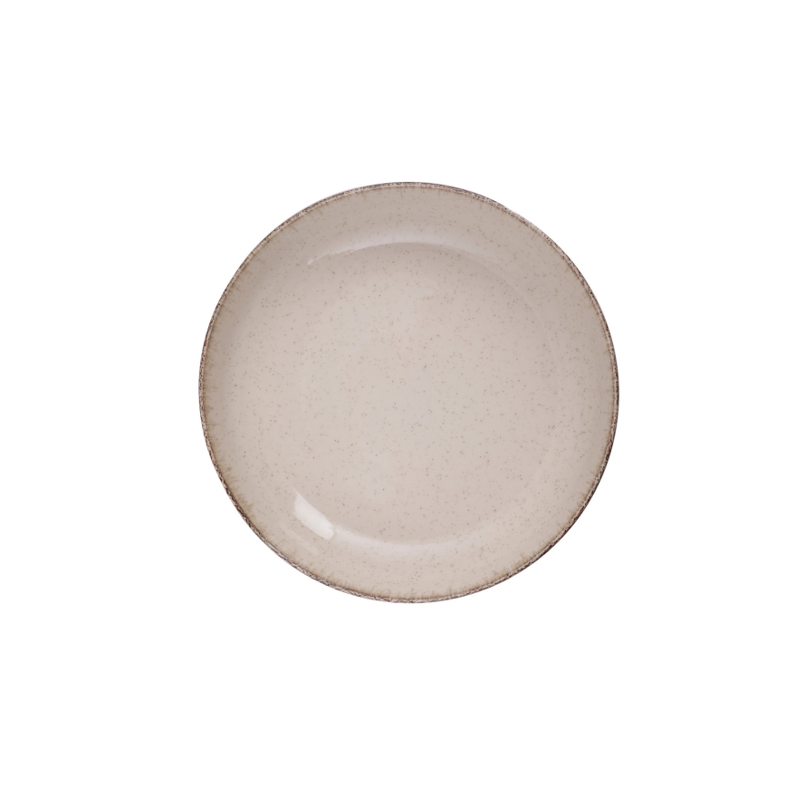 Juego de vajilla de 18 piezas beige/porcelana