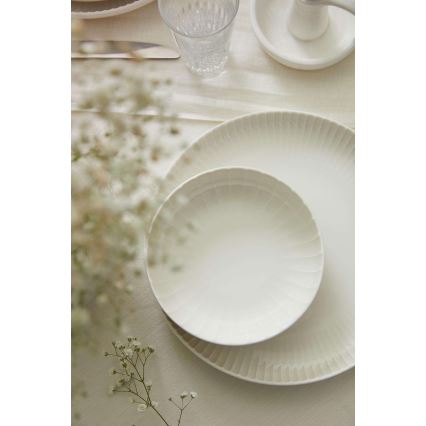 Juego de vajilla de 18 piezas, blanco/porcelana