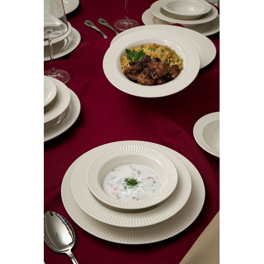 Juego de vajilla de 18 piezas blanco/porcelana