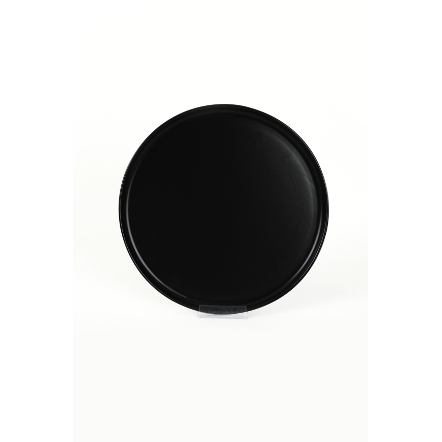 Juego de vajilla de 18 piezas negro/cerámica