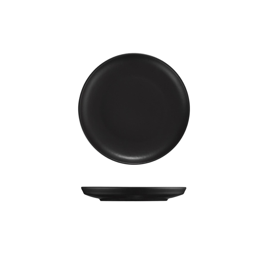 Juego de vajilla de 18 piezas, porcelana negra