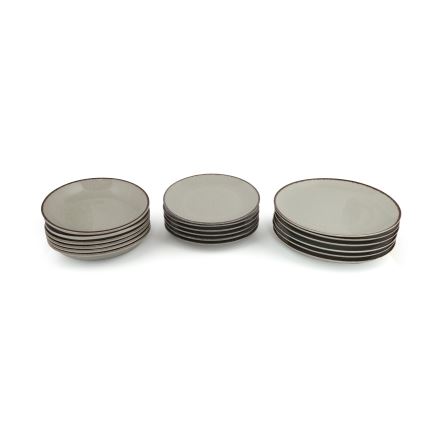 Juego de vajilla de 18 piezas verde/porcelana