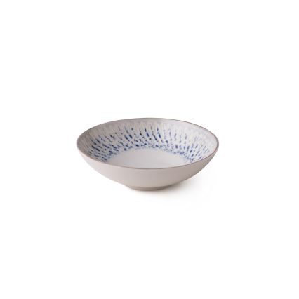 Juego de vajilla de 24 piezas azul/beige/porcelana