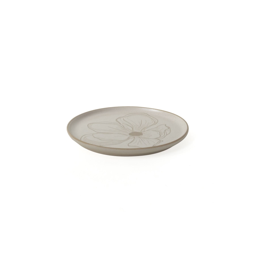 Juego de vajilla de 24 piezas beige/cerámica