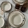 Juego de vajilla de 24 piezas beige/porcelana