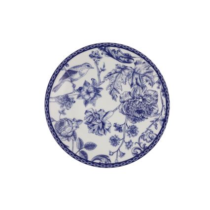 Juego de vajilla de 24 piezas blanca/azul/porcelana