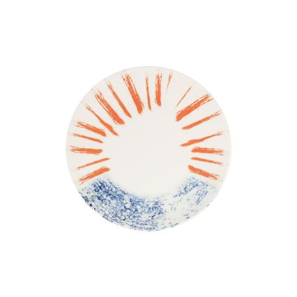 Juego de vajilla de 24 piezas blancas/rojas/azules /porcelana