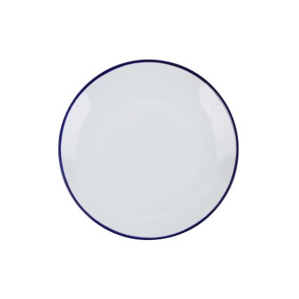 Juego de vajilla de 24 piezas blanco/azul/porcelana
