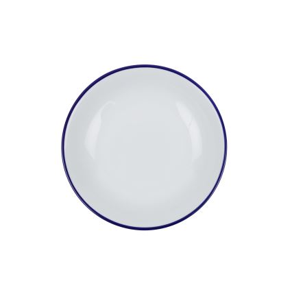 Juego de vajilla de 24 piezas blanco/azul/porcelana