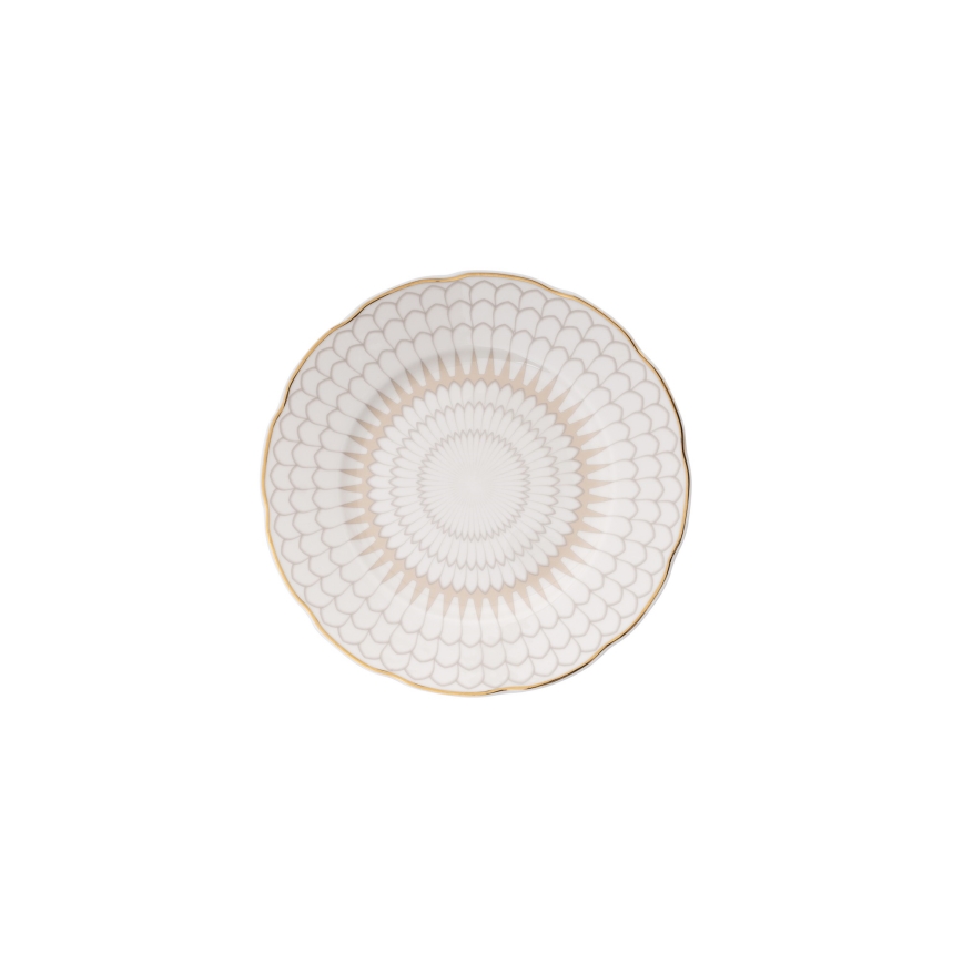 Juego de vajilla de 24 piezas blanco/dorado/porcelana