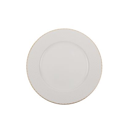 Juego de vajilla de 24 piezas blanco/dorado/porcelana
