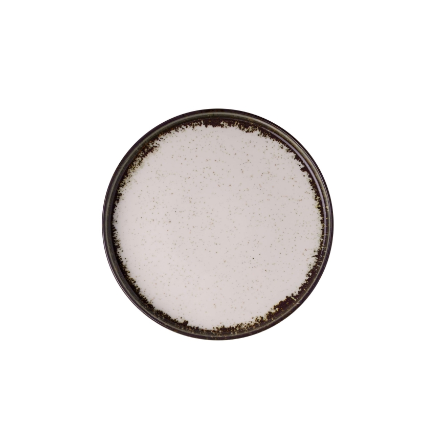 Juego de vajilla de 24 piezas blanco/marrón/porcelana