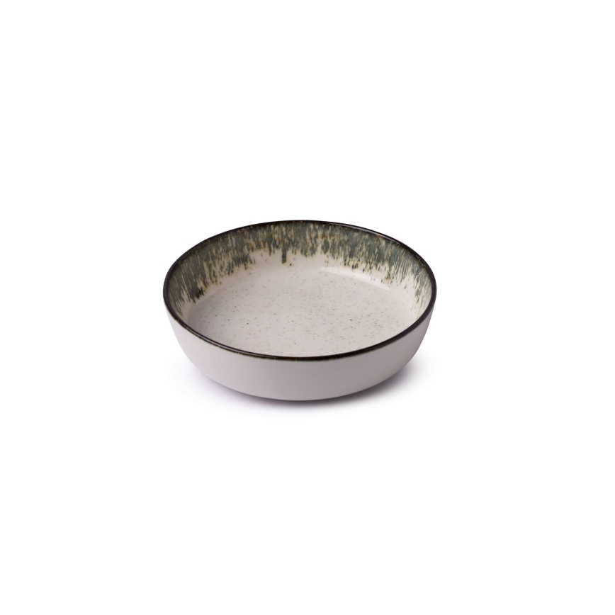 Juego de vajilla de 24 piezas blanco/marrón/porcelana