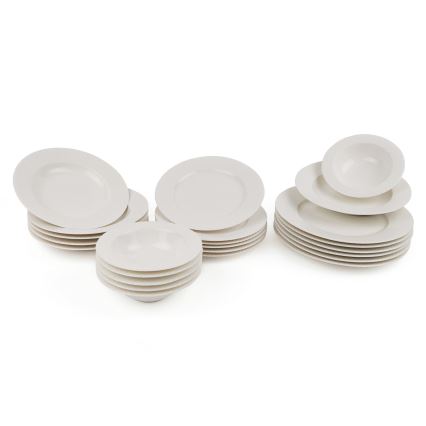 Juego de vajilla de 24 piezas blanco/porcelana