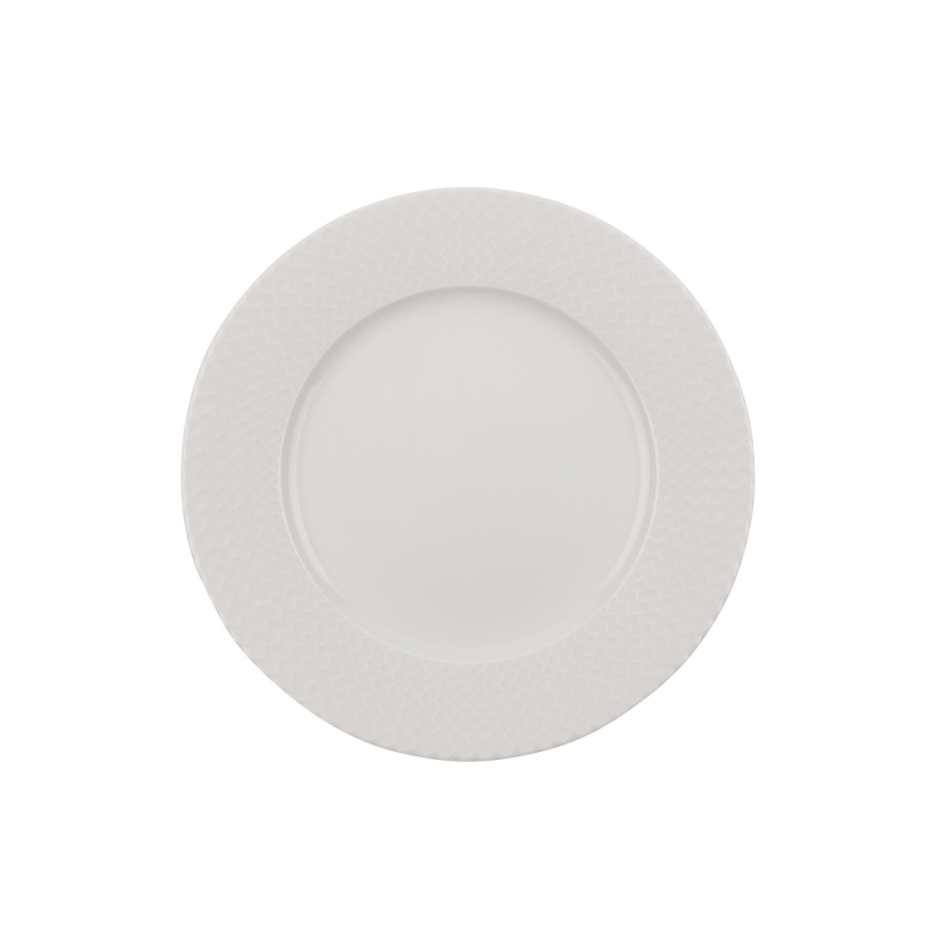 Juego de vajilla de 24 piezas blanco/porcelana
