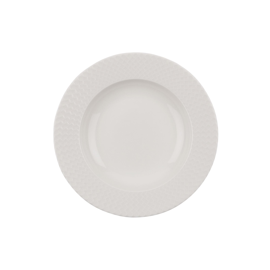 Juego de vajilla de 24 piezas blanco/porcelana