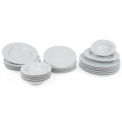 Juego de vajilla de 24 piezas blanco/porcelana