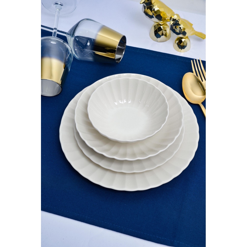Juego de vajilla de 24 piezas, blanco/porcelana