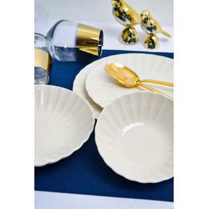 Juego de vajilla de 24 piezas, blanco/porcelana