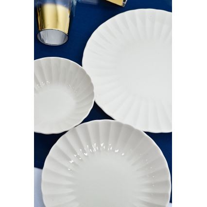 Juego de vajilla de 24 piezas, blanco/porcelana