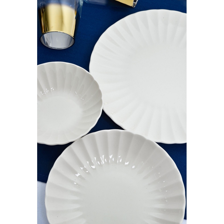 Juego de vajilla de 24 piezas, blanco/porcelana