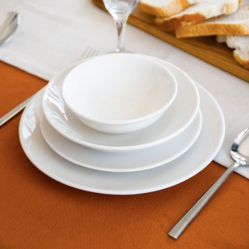 Juego de vajilla de 24 piezas blanco/porcelana