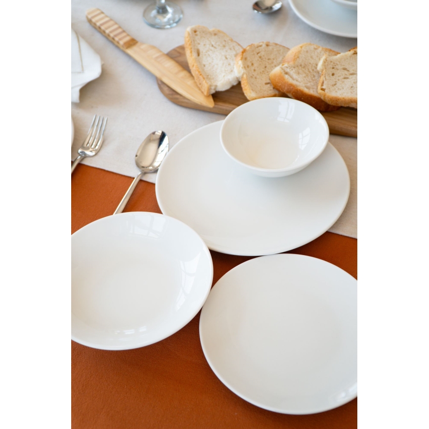 Juego de vajilla de 24 piezas blanco/porcelana