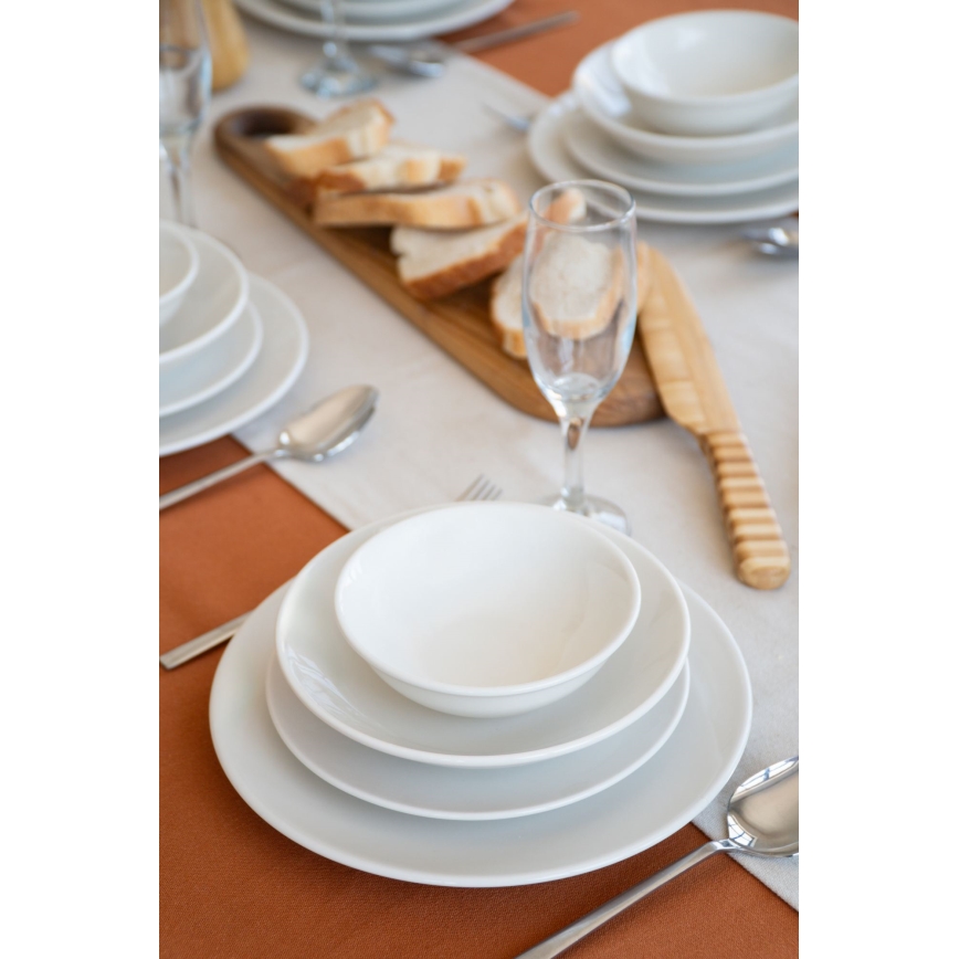 Juego de vajilla de 24 piezas blanco/porcelana