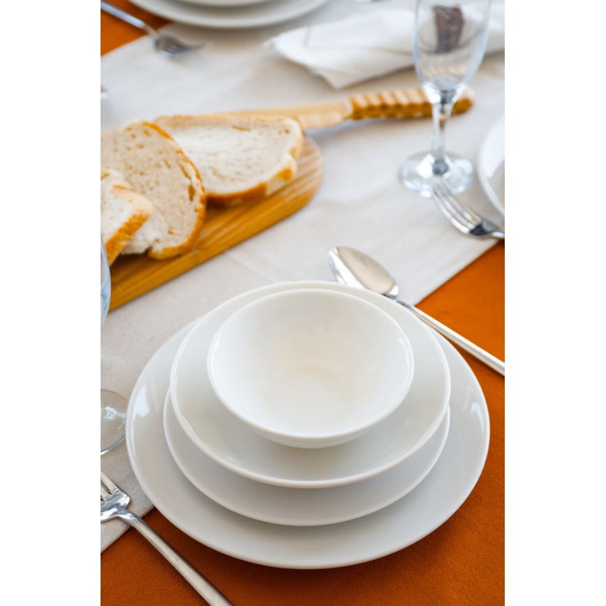 Juego de vajilla de 24 piezas blanco/porcelana