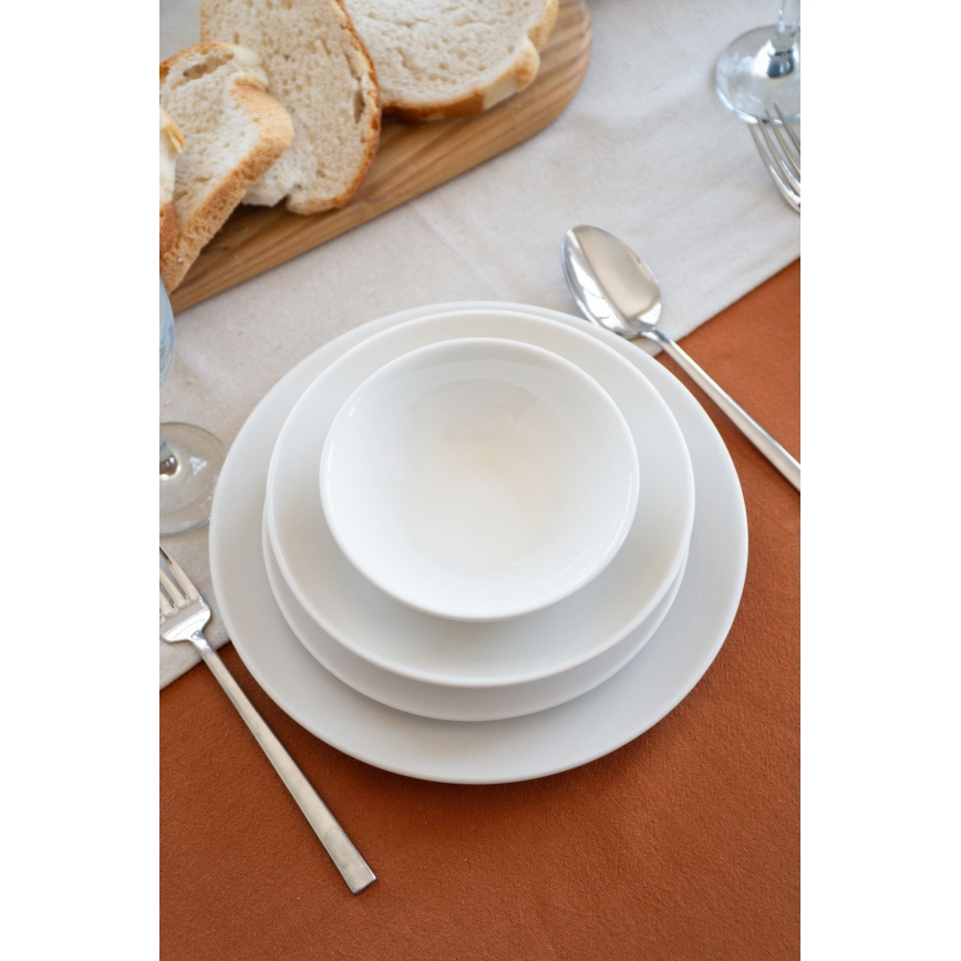 Juego de vajilla de 24 piezas blanco/porcelana