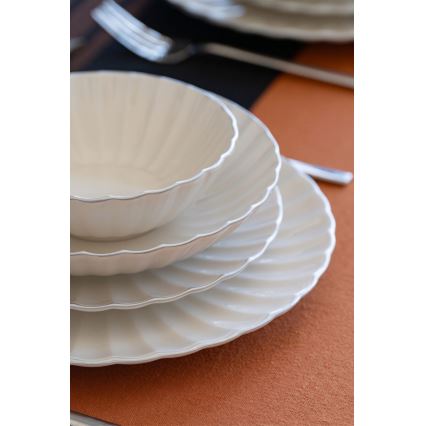 Juego de vajilla de 24 piezas blanco/porcelana