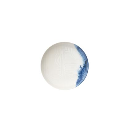 Juego de vajilla de 24 piezas crema/azul/porcelana