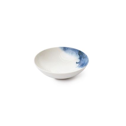 Juego de vajilla de 24 piezas crema/azul/porcelana