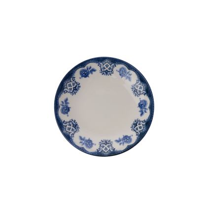 Juego de vajilla de 24 piezas en porcelana, azul y blanco