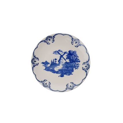 Juego de vajilla de 24 piezas en porcelana, azul y blanco
