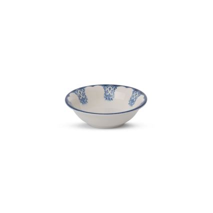 Juego de vajilla de 24 piezas en porcelana, azul y blanco