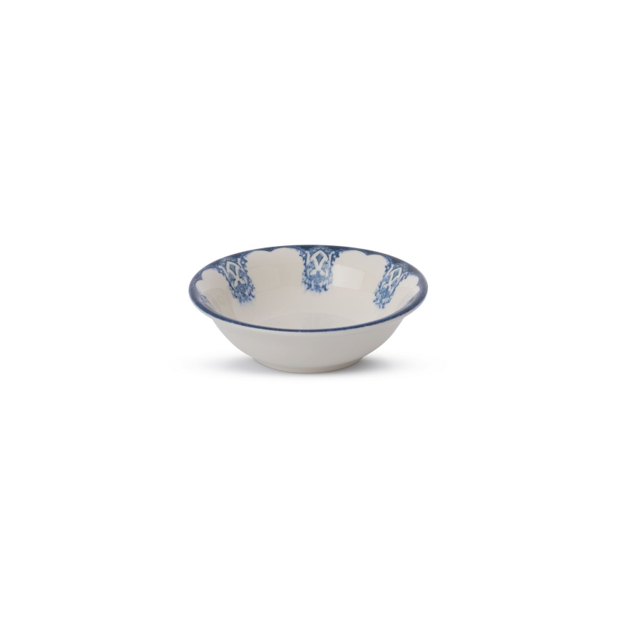 Juego de vajilla de 24 piezas en porcelana, azul y blanco