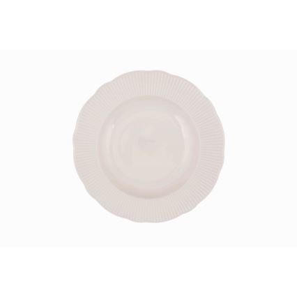 Juego de vajilla de 24 piezas en porcelana blanca