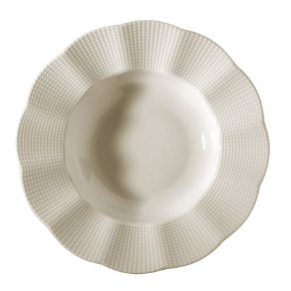 Juego de vajilla de 24 piezas en porcelana blanca